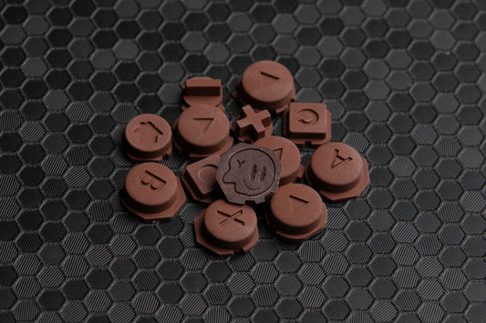 Copper switch 2 buttons close up