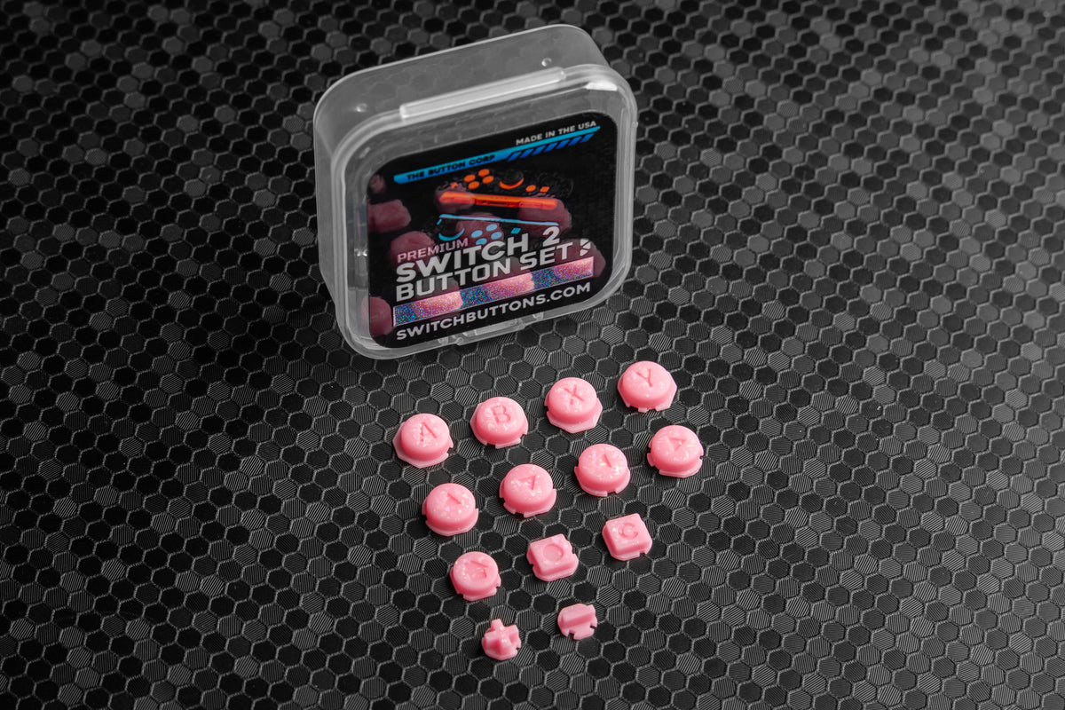 Pink Switch Can Party Pink Nintendo Switch 2 Button Set – SwitchButtons