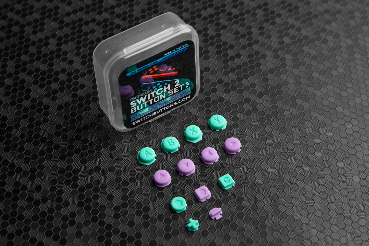 SuperSwitch Purple / Green - Nintendo Switch 2 Button Set